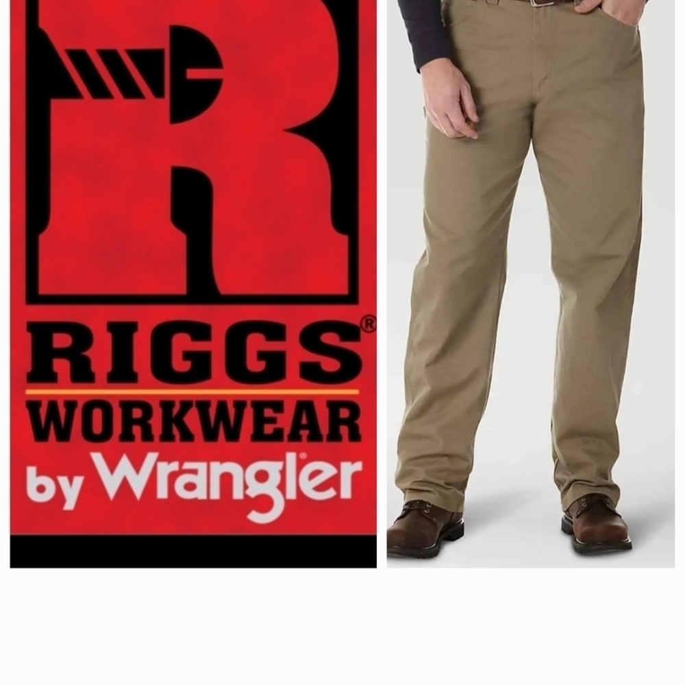 NWT 56×30 Riggs By Wrangler Tan Carpenter Pants -Durable Workwear